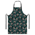 Shar Pei Face Pattern Print Bib Apron With Pocket
