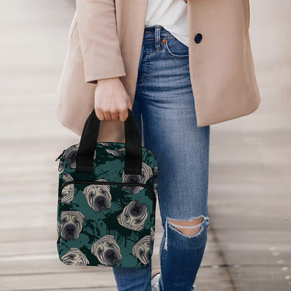 Shar Pei Face Pattern Print Bible Tote Bag