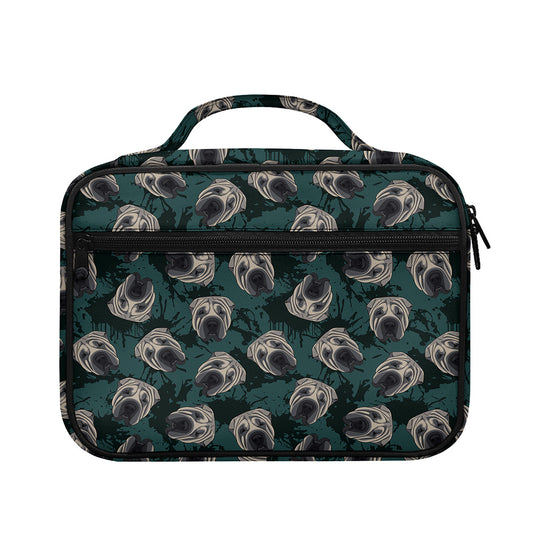 Shar Pei Face Pattern Print Briefcase Bible Bag