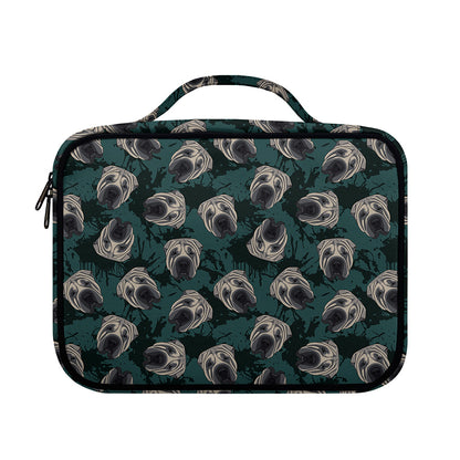 Shar Pei Face Pattern Print Briefcase Bible Bag