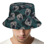 Shar Pei Face Pattern Print Bucket Hat