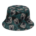 Shar Pei Face Pattern Print Bucket Hat