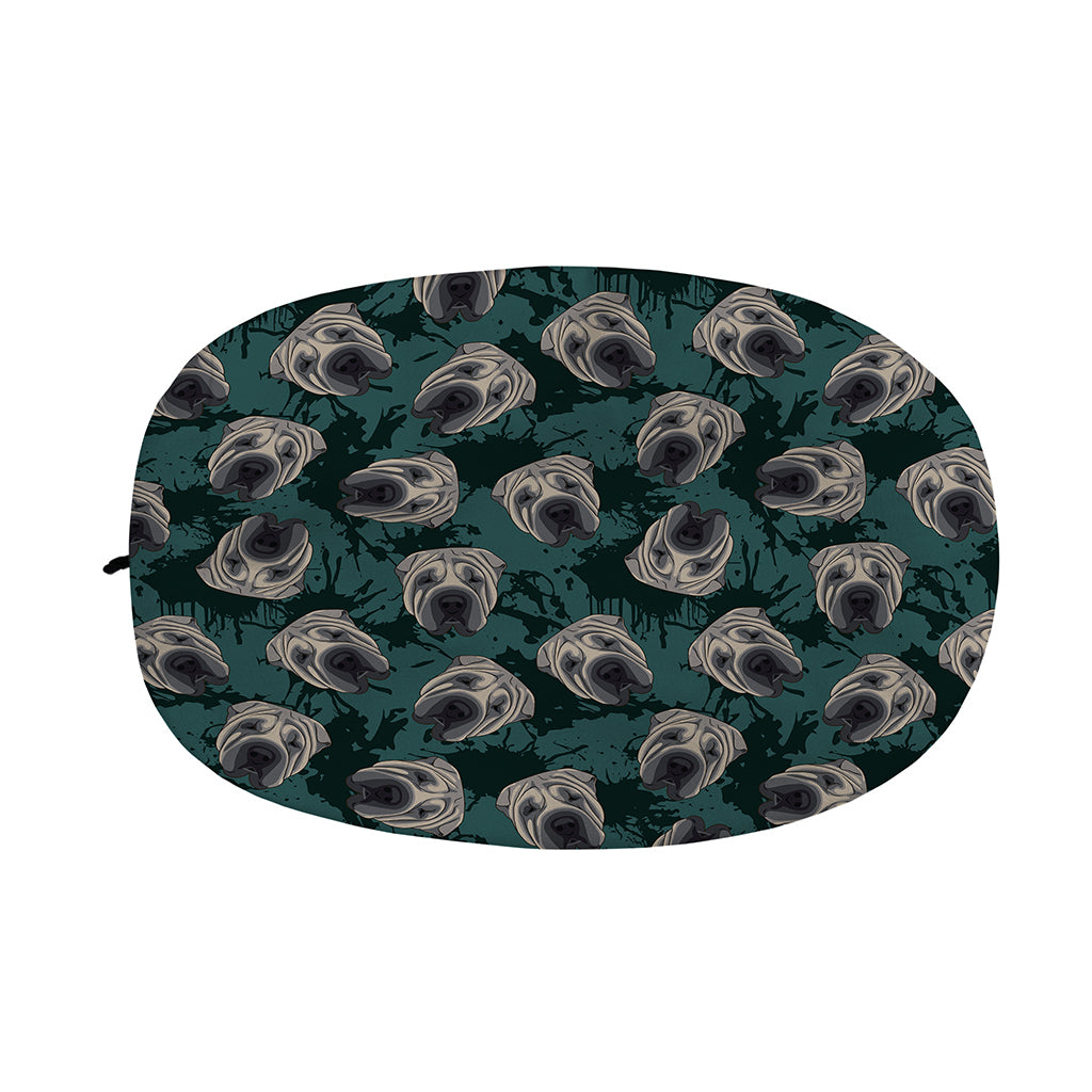 Shar Pei Face Pattern Print Car Side Mirror Covers