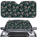 Shar Pei Face Pattern Print Car Windshield Sun Shade