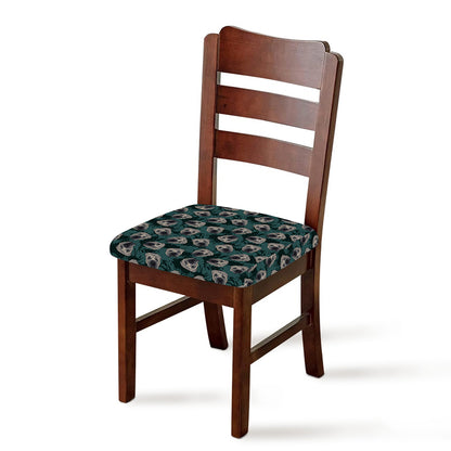 Shar Pei Face Pattern Print Chair Cushion Cover