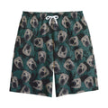 Shar Pei Face Pattern Print Cotton Shorts