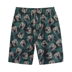 Shar Pei Face Pattern Print Cotton Shorts