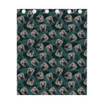 Shar Pei Face Pattern Print Curtain