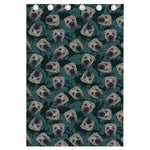 Shar Pei Face Pattern Print Curtain