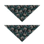 Shar Pei Face Pattern Print Dog Bandana