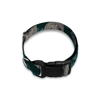 Shar Pei Face Pattern Print Dog Collar