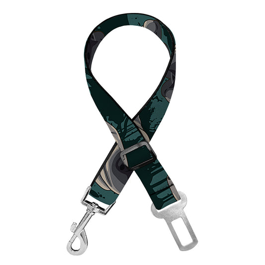 Shar Pei Face Pattern Print Dog Seat Belt