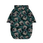 Shar Pei Face Pattern Print Dog Zip Up Hoodie
