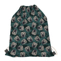 Shar Pei Face Pattern Print Drawstring Bag