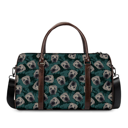 Shar Pei Face Pattern Print Duffle Bag