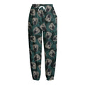 Shar Pei Face Pattern Print Fleece Lined Knit Pants