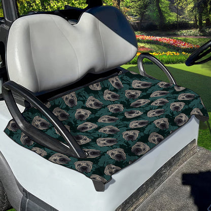 Shar Pei Face Pattern Print Golf Cart Seat Cover