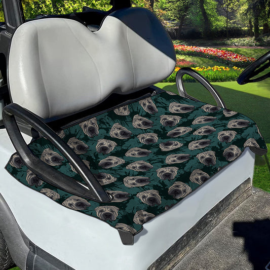 Shar Pei Face Pattern Print Golf Cart Seat Cover