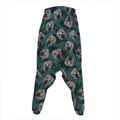 Shar Pei Face Pattern Print Hammer Pants