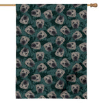 Shar Pei Face Pattern Print House Flag