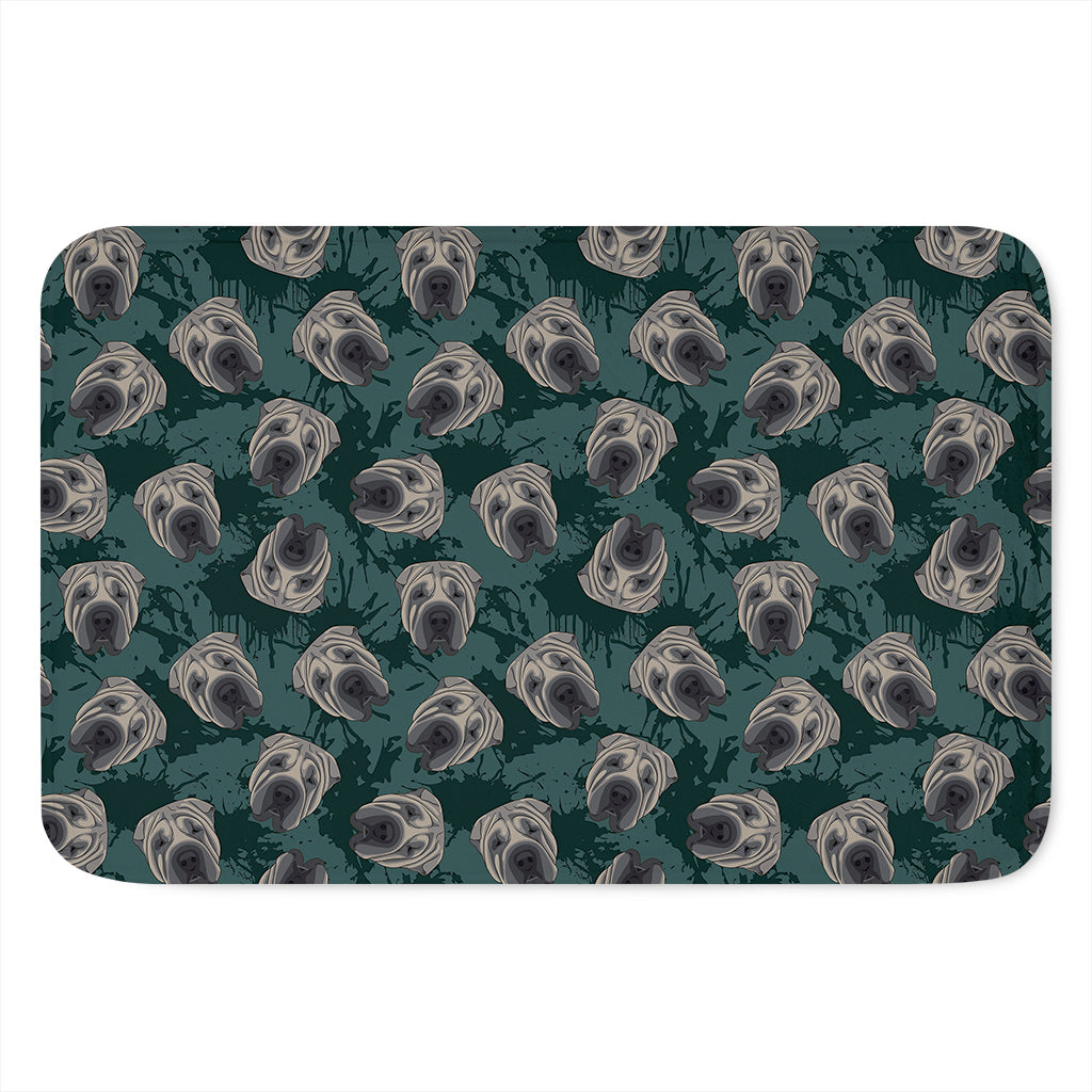 Shar Pei Face Pattern Print Indoor Door Mat