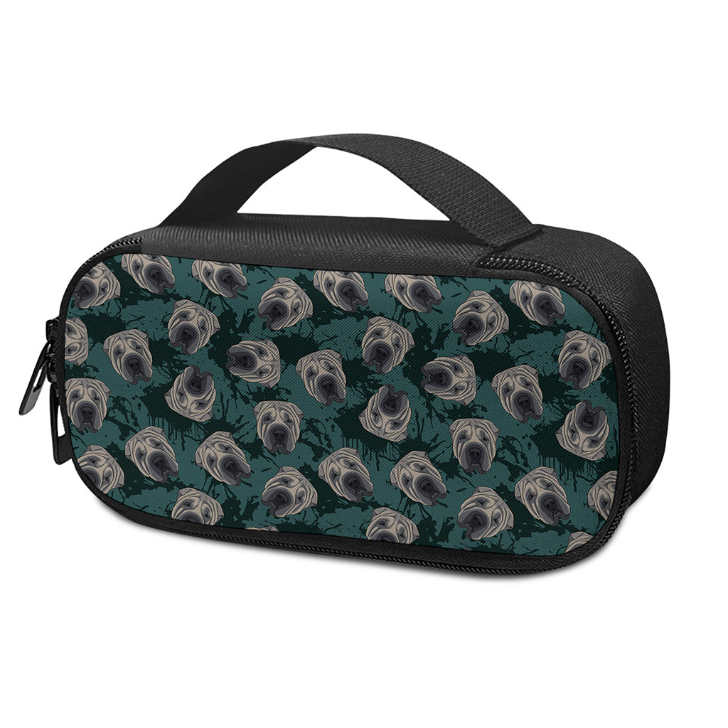 Shar Pei Face Pattern Print Insulin Cooler Travel Case