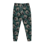 Shar Pei Face Pattern Print Jogger Pants