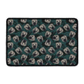 Shar Pei Face Pattern Print Kitchen Mat
