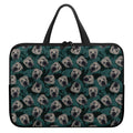 Shar Pei Face Pattern Print Laptop Sleeve With Handle