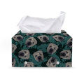 Shar Pei Face Pattern Print Leather Tissue Box Cover