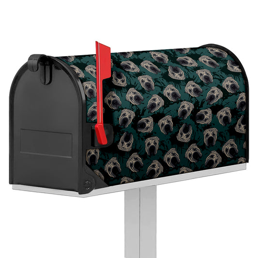 Shar Pei Face Pattern Print Mailbox Cover