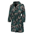 Shar Pei Face Pattern Print Men's Bathrobe