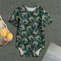 Shar Pei Face Pattern Print Men's Bodysuit