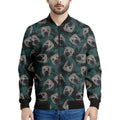 Shar Pei Face Pattern Print Men's Bomber Jacket