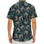 Shar Pei Face Pattern Print Men's Deep V-Neck Shirt