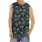 Shar Pei Face Pattern Print Men's Fitness Tank Top