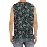 Shar Pei Face Pattern Print Men's Fitness Tank Top