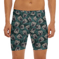 Shar Pei Face Pattern Print Men's Long Boxer Briefs