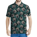 Shar Pei Face Pattern Print Men's Polo Shirt