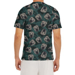 Shar Pei Face Pattern Print Men's Short Sleeve Rash Guard
