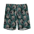 Shar Pei Face Pattern Print Men's Athletic Shorts