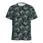 Shar Pei Face Pattern Print Men's Sports T-Shirt