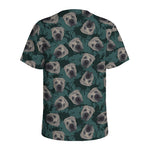 Shar Pei Face Pattern Print Men's Sports T-Shirt