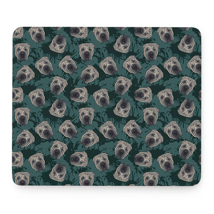 Shar Pei Face Pattern Print Mouse Pad