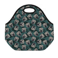 Shar Pei Face Pattern Print Neoprene Lunch Bag