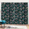 Shar Pei Face Pattern Print Pencil Pleat Curtains