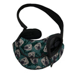 Shar Pei Face Pattern Print Pet Sling Carrier