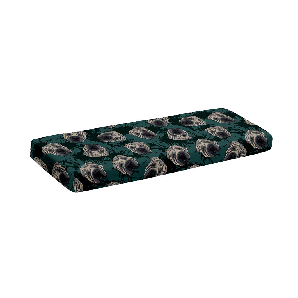 Shar Pei Face Pattern Print Piano Keyboard Cover