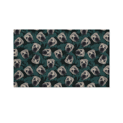 Shar Pei Face Pattern Print Polyester Flag