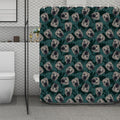 Shar Pei Face Pattern Print Polyester Shower Curtain